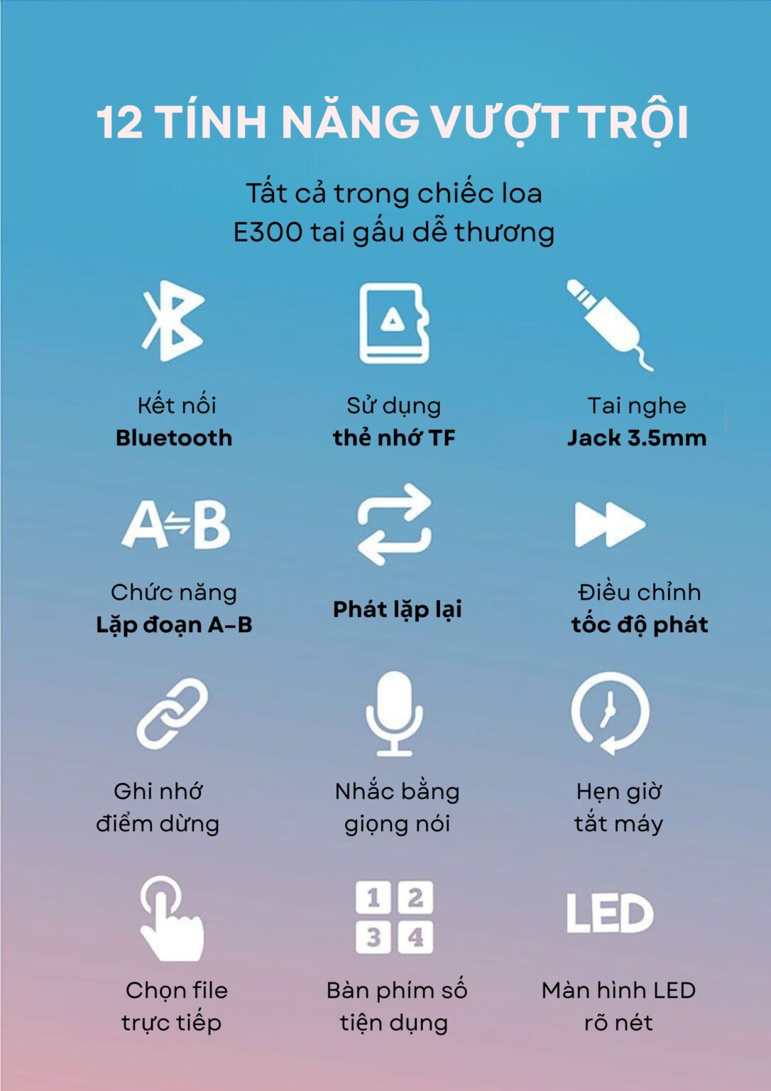 Loa học ngoại ngữ hình 8